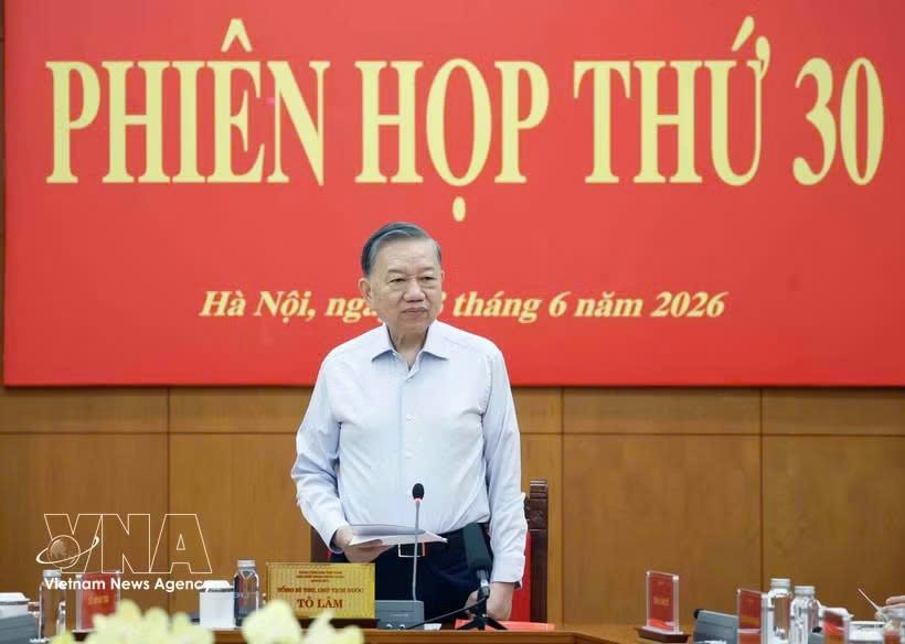 党中央总书记、国家主席苏林发表讲话。