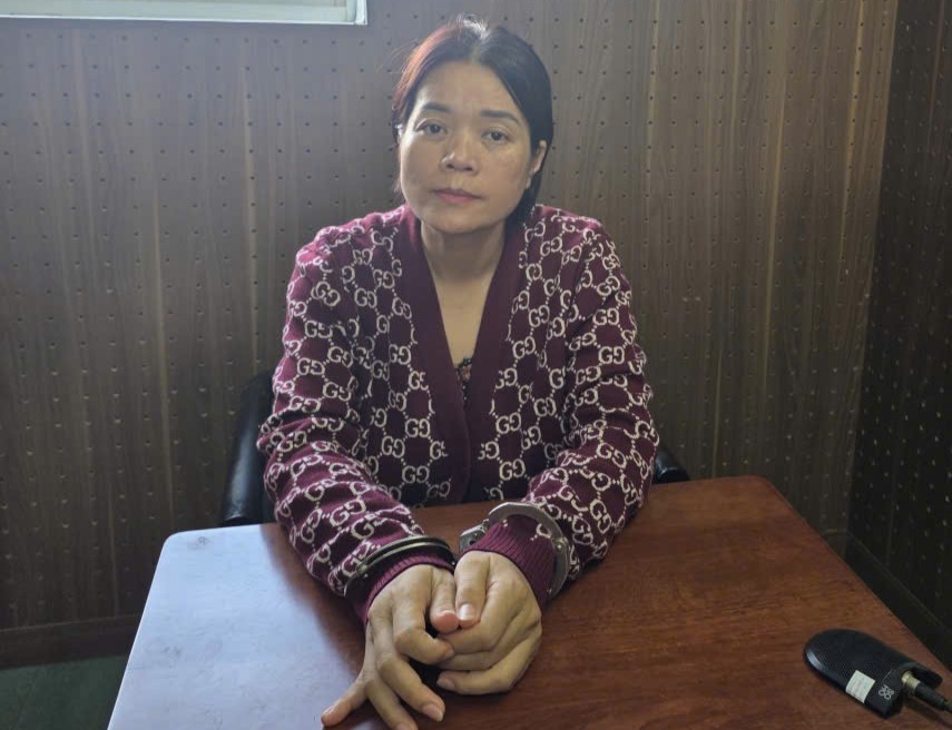 嫌疑人阮氏燕在调查机关。图：公安机关提供