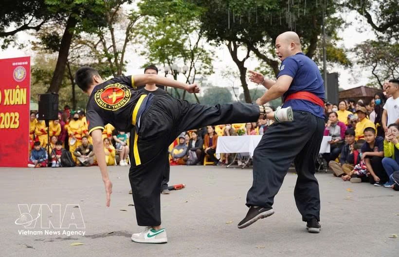首都河内武术俱乐部的表演节目。