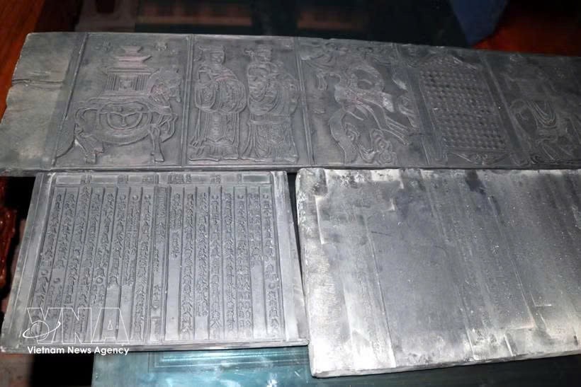 在海防市安富乡百间寺保存的木刻板。