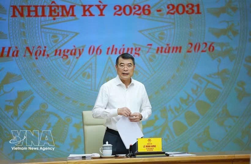 越南政府总理、中央竞赛奖励委员会主席黎明在会议上发言。图自越通社