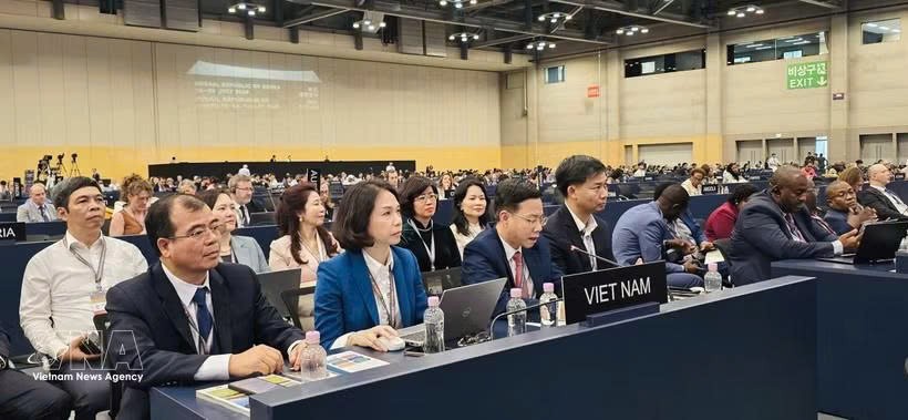 越南出席在韩国釜山举行的第48届联合国教科文组织世界遗产委员会会议。图自越通社