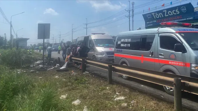 造成7人死亡的严重事故现场。