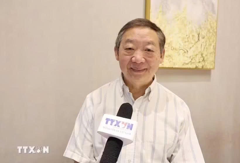 中国云南省社会科学院南亚—东南亚研究所名誉所长朱振明教授。 图自越通社