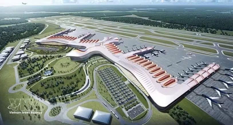 富国机场效果图。图片来源：越通社