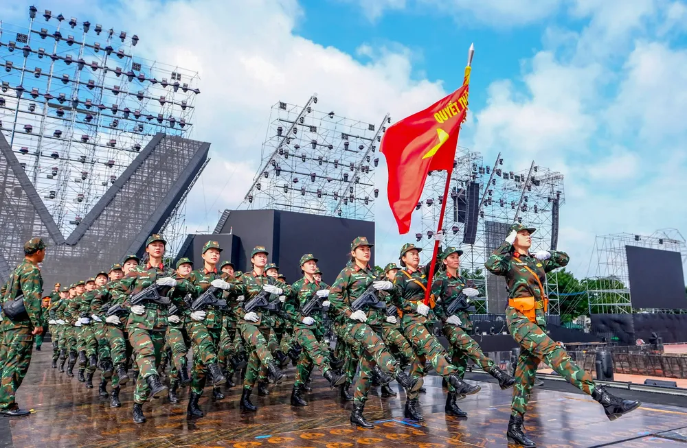 武装力量方队为“国家音乐会：祖国在我心中”做好准备