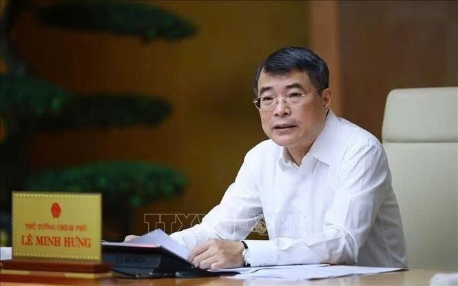 政府总理黎明兴发表讲话。 图自越通社