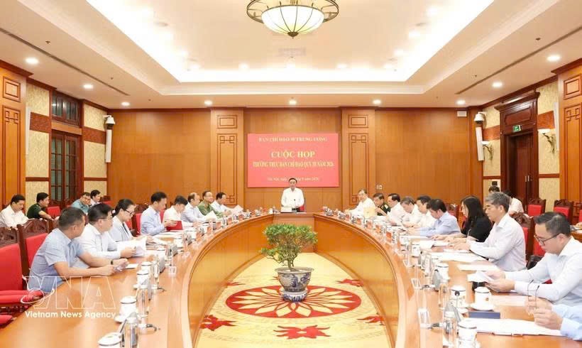 陈锦秀同志主持召开中央35号指委会2026年第三季度常务会议。图自越通社