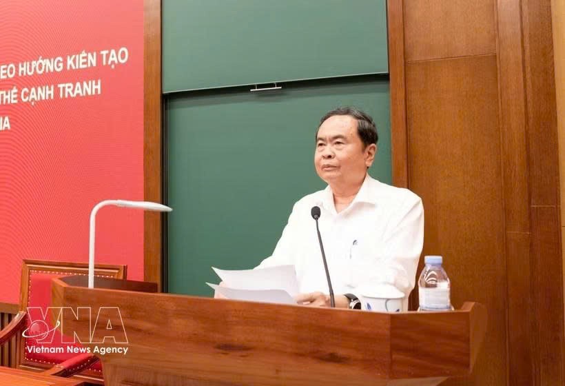 越南国会主席陈青敏。图自越通社