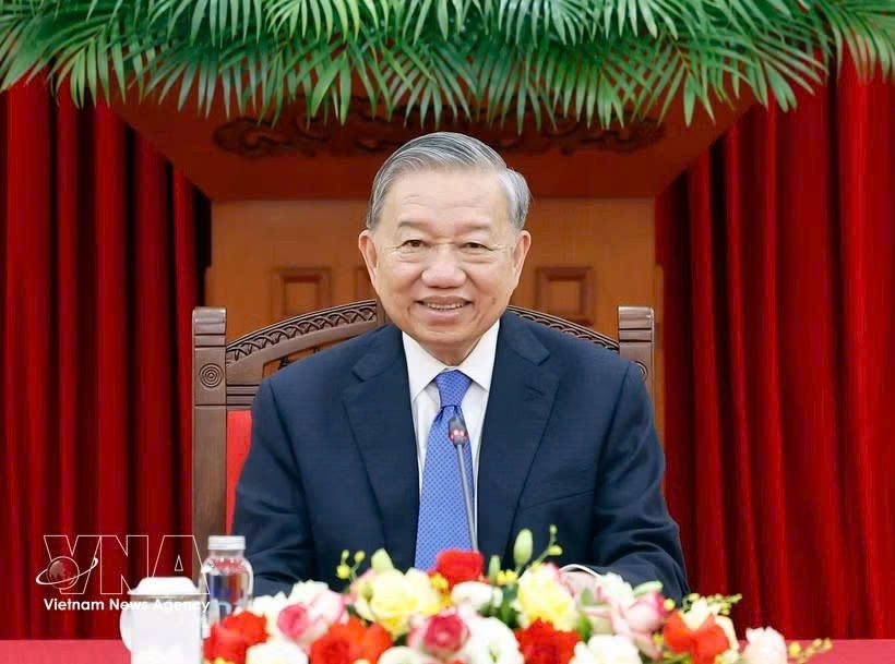 越南党中央总书记、国家主席苏林。图自越通社