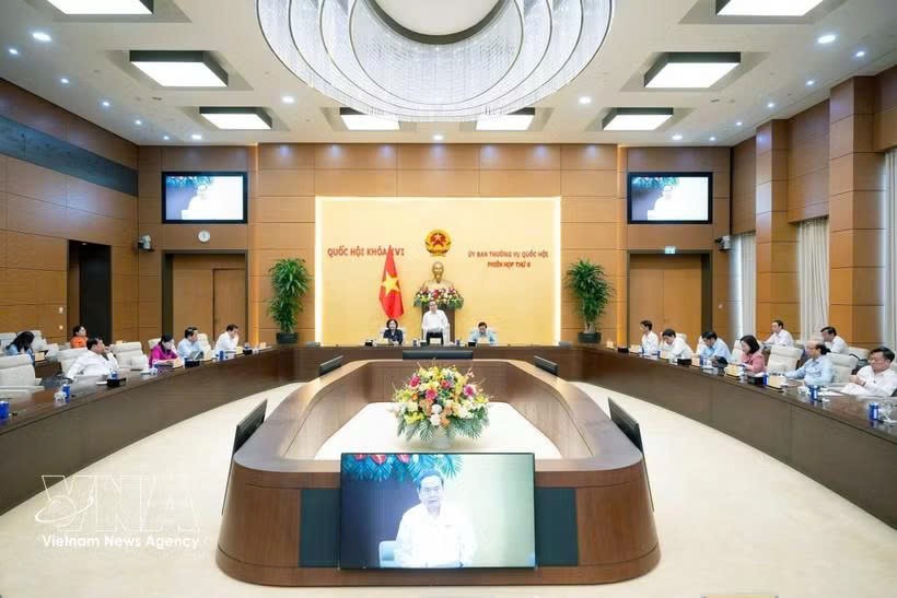 越南国会常委会第六次会议闭幕。图自越通社