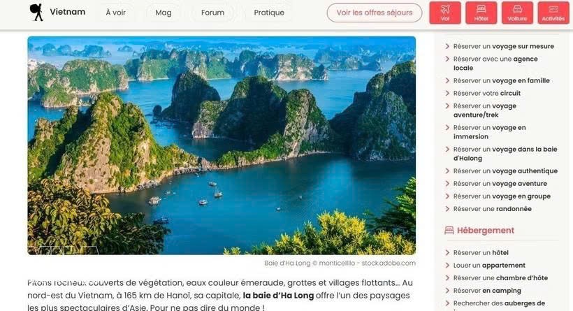 Routard.com网站的文章称，越南下龙湾是“世界上最美丽的奇观之一”，每个人一生至少应该来此欣赏一次。图片：越通社发