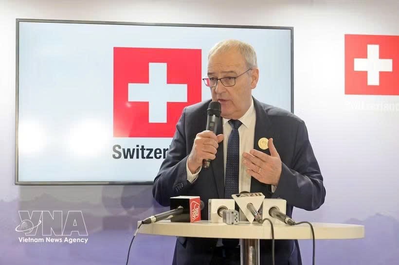 瑞士联邦总统盖伊·帕姆兰。图：越通社发