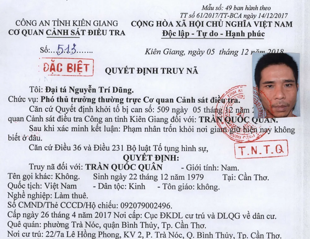 Bắt được 2 phạm nhân khoét tường trốn khỏi trại giam ảnh 2