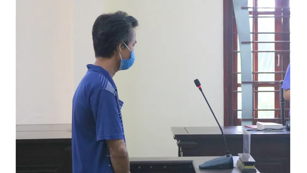 Bị cáo Hải tại phiên tòa