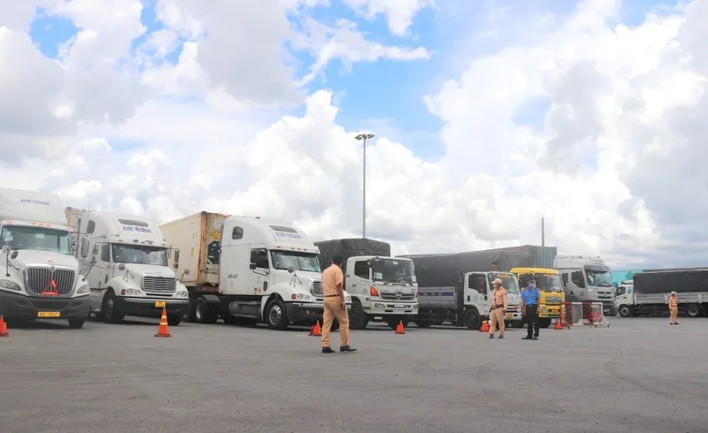 Cần Thơ: Ùn ứ phương tiện vận tải hàng hóa tại bãi tập kết ảnh 3