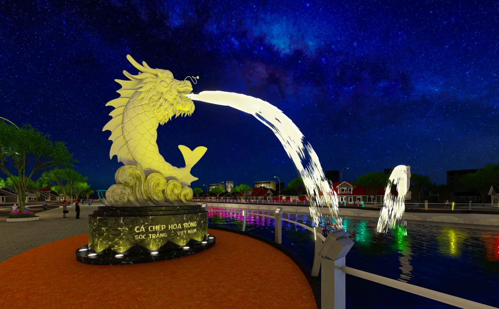 TP Sóc Trăng xây dựng biểu tượng “cá chép hoá rồng” 15 tỷ đồng ảnh 2