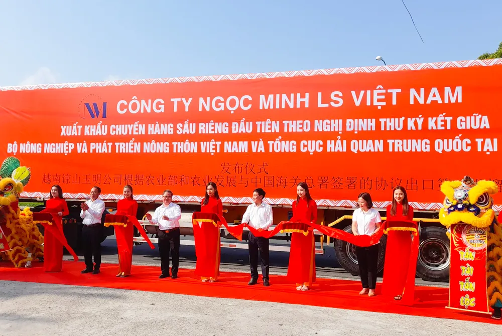 Xuất khẩu chuyến hàng sầu riêng đầu tiên theo Nghị định thư sang Trung Quốc