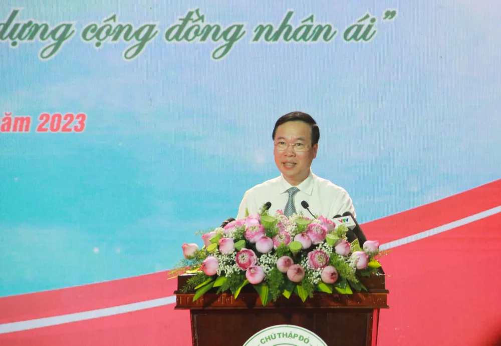 Chủ tịch nước Võ Văn Thưởng phát biểu tại buổi lễ