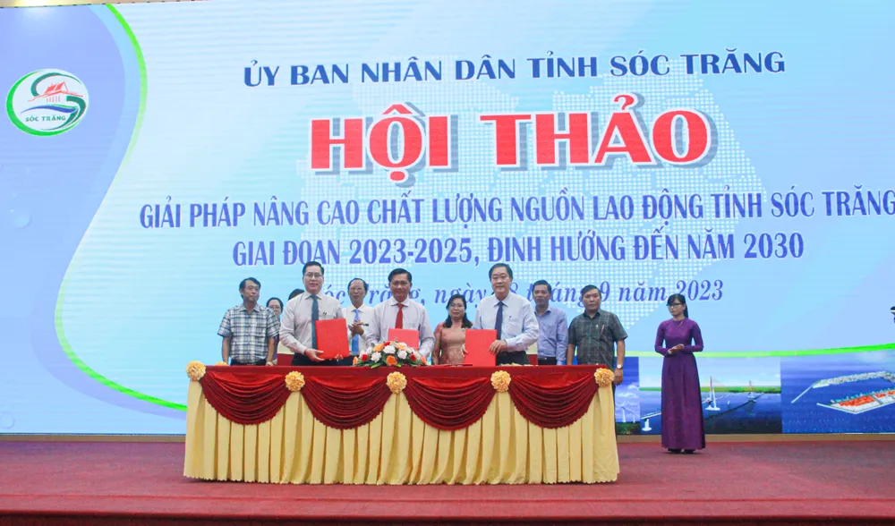 UBND tỉnh Sóc Trăng và các đơn vị ký kết bản ghi nhớ hợp tác về đào tạo nguồn nhân lực