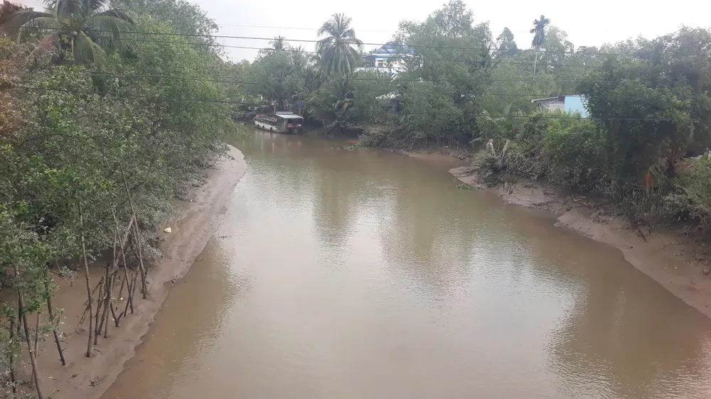 Khu vực sông Cái Ngang nơi bé L. tắm sông rồi mất tích