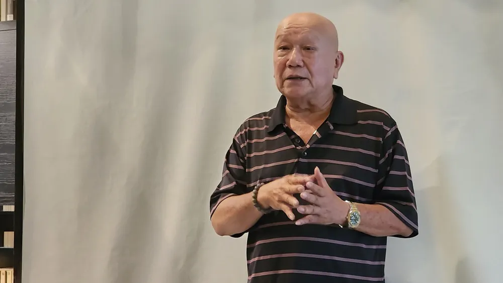 Đạo diễn Hồ Ngọc Xum tại buổi ra mắt phim "Gieo nhân"