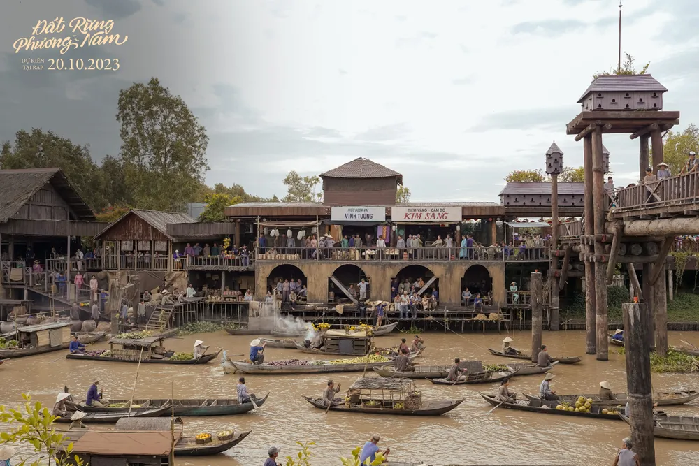 Đại cảnh chợ nổi trong Đất rừng phương Nam