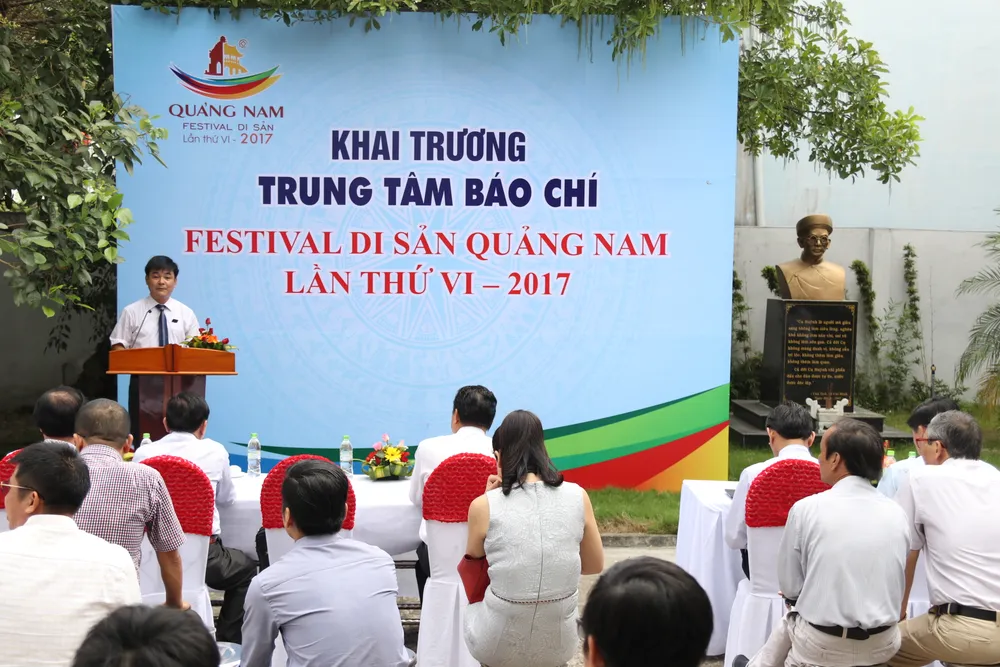 KHai mạc Trung tâm báo chí Quảng Nam     Ảnh: NGUYÊN KHÔI