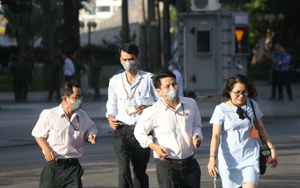 Lần đầu tiên diễn tập chữa cháy tòa nhà Trung tâm hành chính TP Đà Nẵng ảnh 3