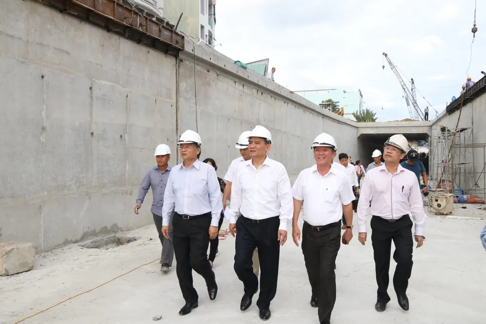  Bí thư Thành ủy Đà Nẵng Trương Quang Nghĩa kiểm tra tiến độ hầm chui Nguyễn Tri Phương - Điện Biên Phủ 
