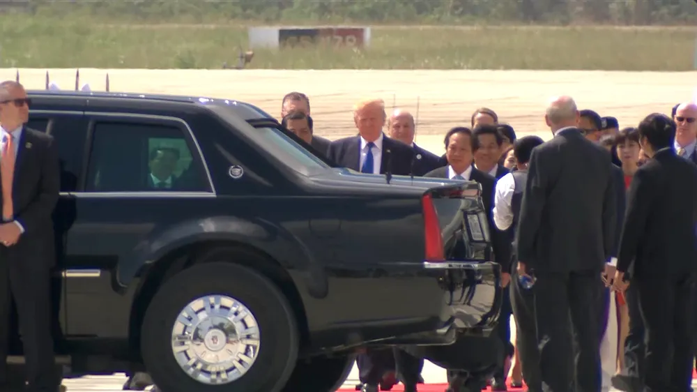 VIDEO: Tổng thống Donald Trump đến Đà Nẵng  ảnh 6