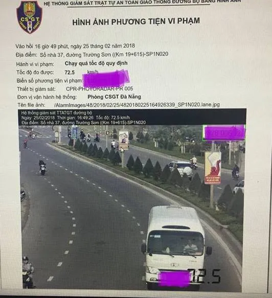 Ngày đầu tiên phạt nguội qua camera trên tuyến đường Trường Sơn và Võ Chí Công  ảnh 4