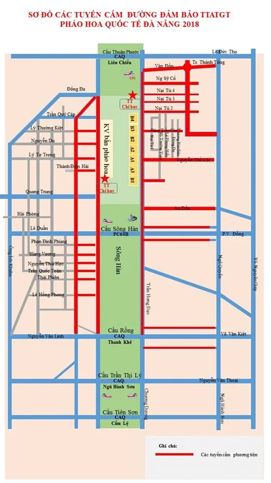 Phân luồng giao thông phục vụ Lễ hội pháo hoa quốc tế Đà Nẵng 2018 ảnh 1