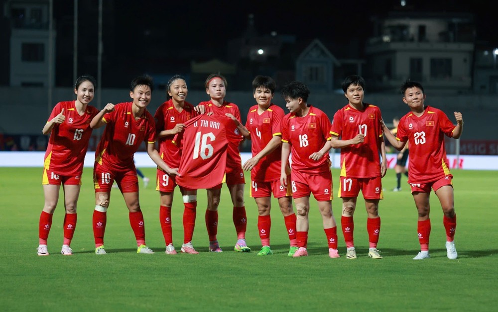 越南球员庆祝进球（图源：互联网）