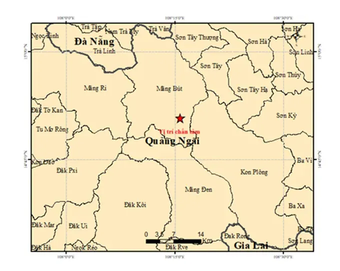 第二场地震的地震坐标在广义省芒笔乡。