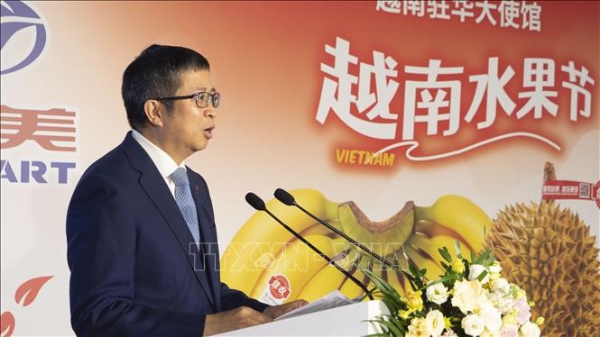 越南驻中国大使范青平发言。