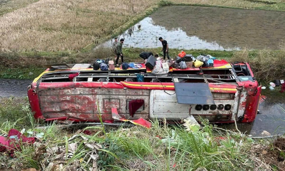 造成11人受伤的事故现场。图：社交网