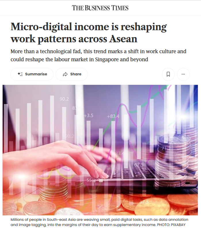 在The Business Times上刊登的文章。图：越通社