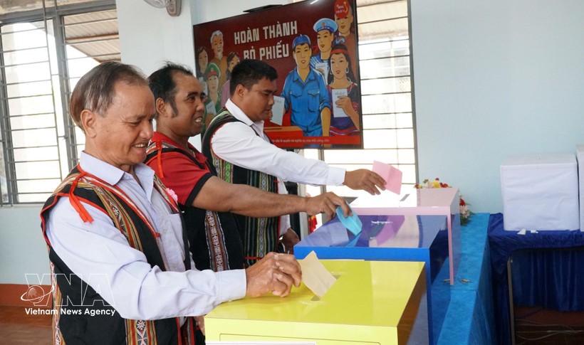 越南全国近7900万选民行使选举权利和义务。图：越通社