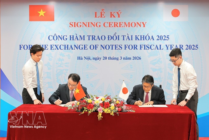 越日签署三项绿色转型ODA贷款换文。图：越通社