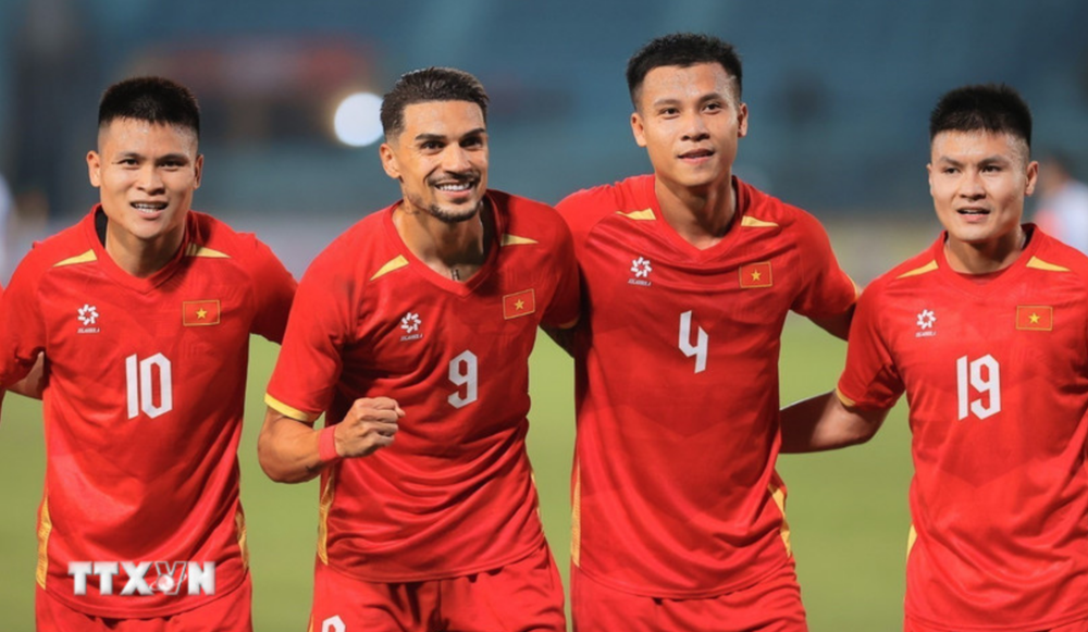 越南国家队重返FIFA前100强。图：越通社