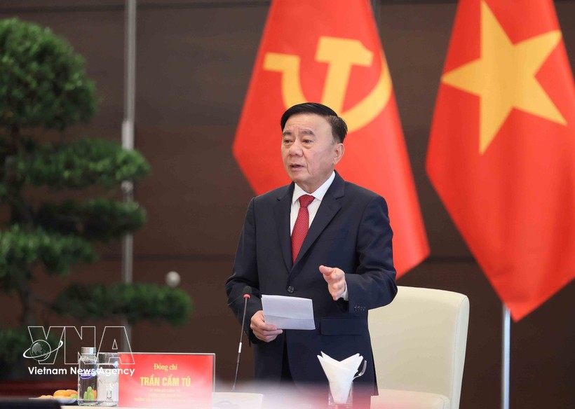 越南共产党中央政治局委员、中央书记处常务书记陈锦秀。图：越通社