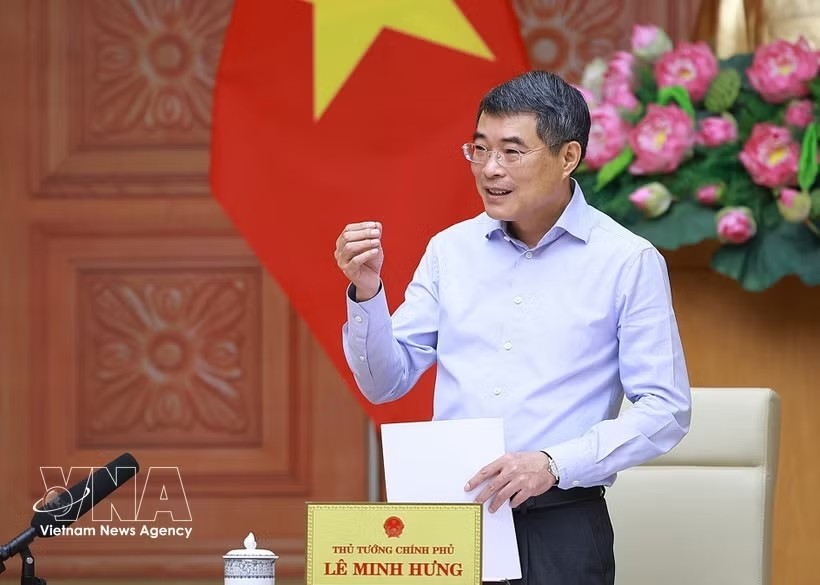 越南政府总理黎明兴在会上发表讲话。图：越通社