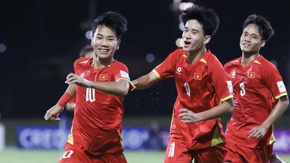 越南U17队正式夺得2026年U17世界杯门票。图：亚足联