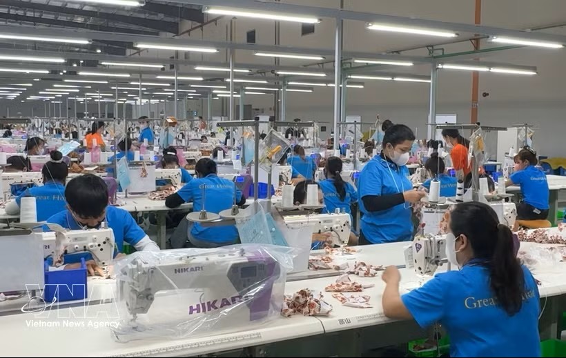 位于广义省靖峰越南-新加坡工业园区（VSIP）的Great Honor国际有限责任公司。图：越通社