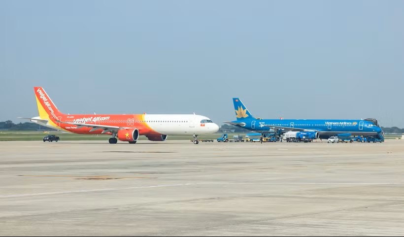 内牌国际机场内各大航空公司的客机。