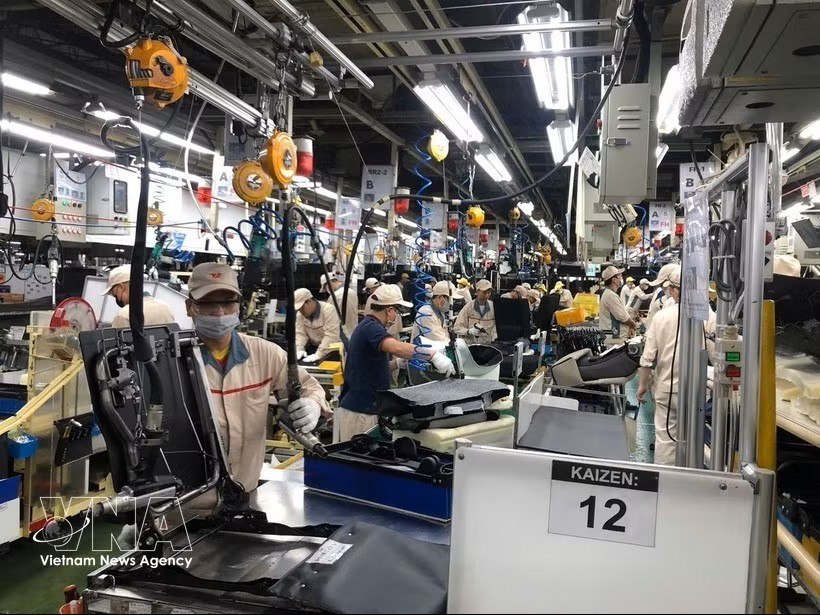 坐落于富寿省的河内丰田纺织有限责任公司（Toyota Boshoku Hanoi Co., Ltd.）。图：越通社
