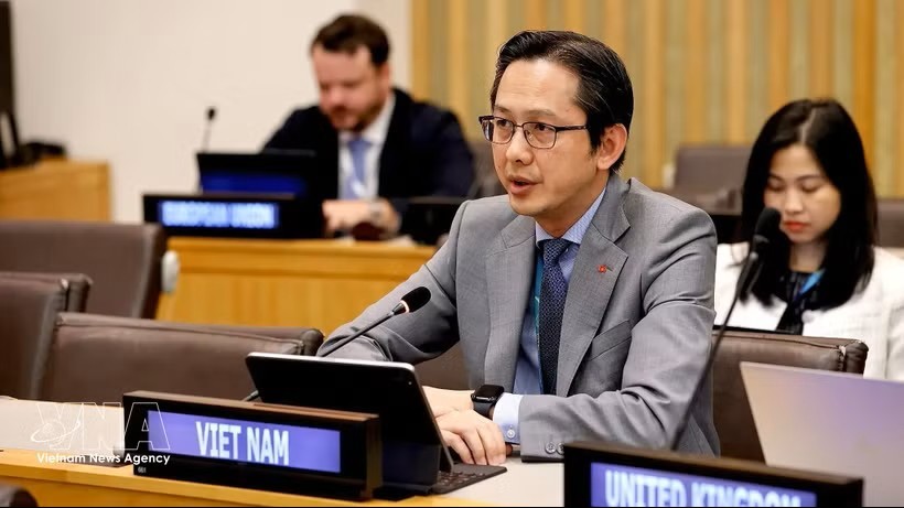 越南常驻联合国代表团团长杜雄越大使出席联合国妇女署执行局年会。图：越通社
