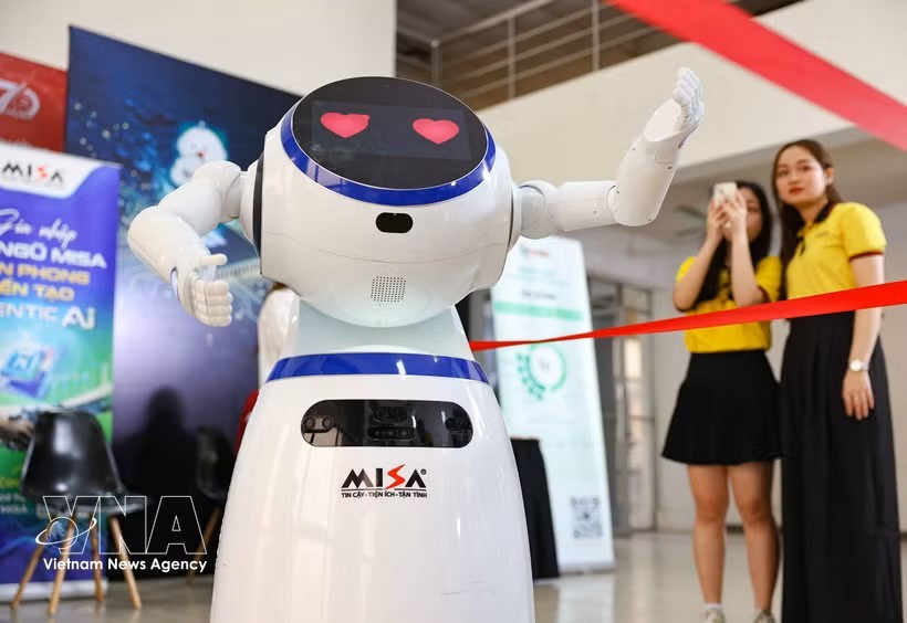 2026年人工智能日（AI Day）活动中的产品展示与介绍区域。图：越通社