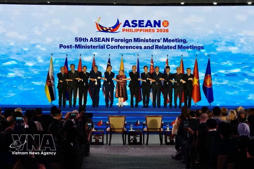 东盟各国外长出席第59届东盟外长会议开幕式。图：越通社